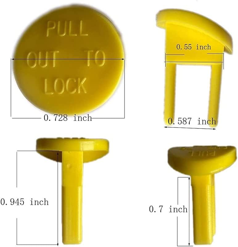 auaurly Yellow Safety Switch Key Compatible with Craftsman Radial Arm Jointer Band Drill Sears Table Saw, Sander, Band Saw, Drill Press Parts- Oval (1pcs-pack) - Image 2